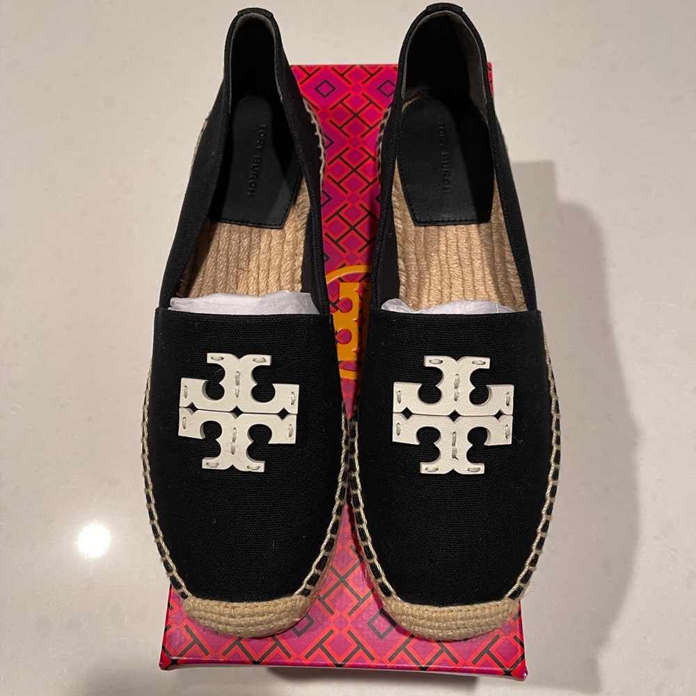 Brand new Tory Burch Everly Espadrille canvas flat shoes size 8